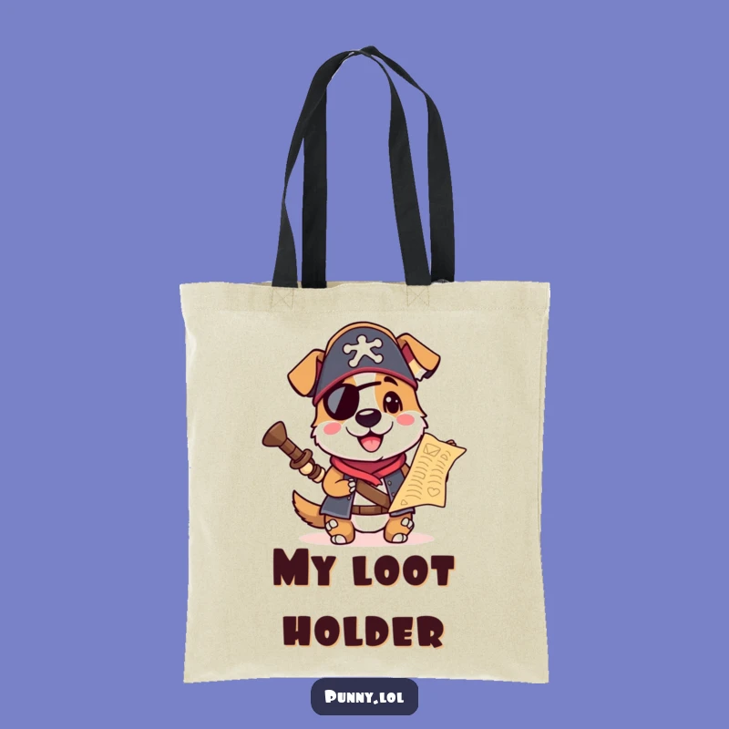 Funny Pirate Dog Tote Bag: Carry Your Treasures in Style